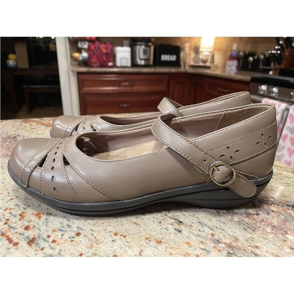 Dansko Womens 10 EU 40 Mathilda Leather Brown Mary Janes Comfort Shoes Low Heel - Picture 1 of 14